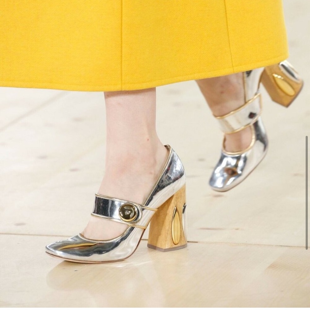 Tory Burch Madison Mary-Jane Metallic Pumps